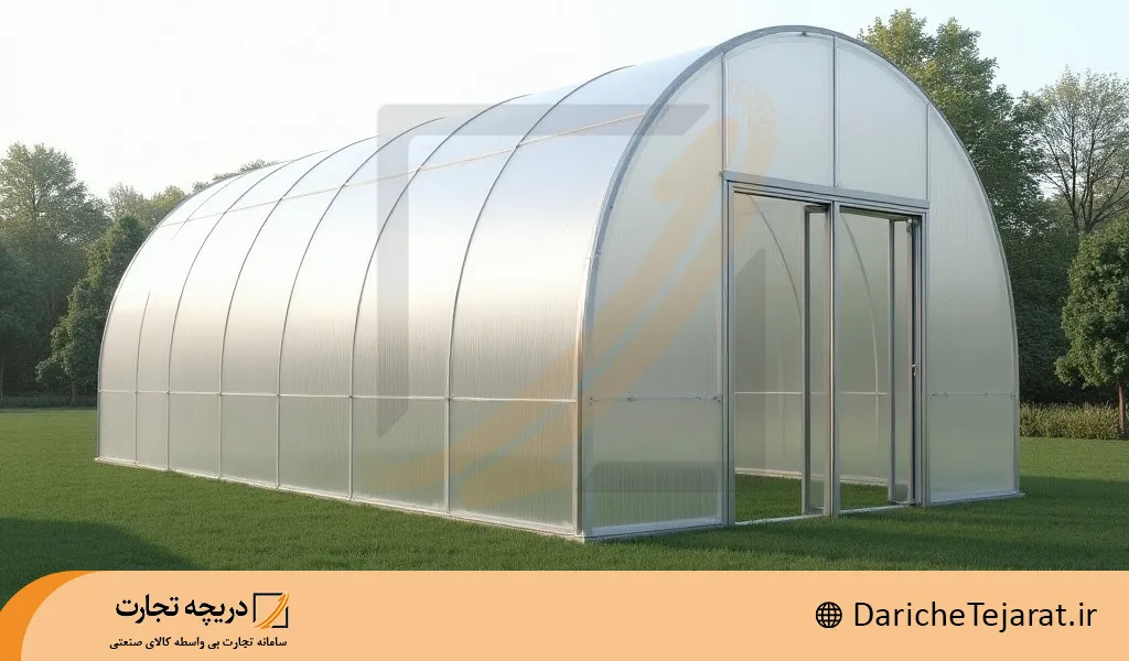 سازه گلخانه سقف قوسی