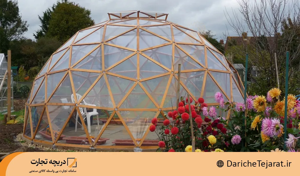 سازه گلخانه سقف گنبدی